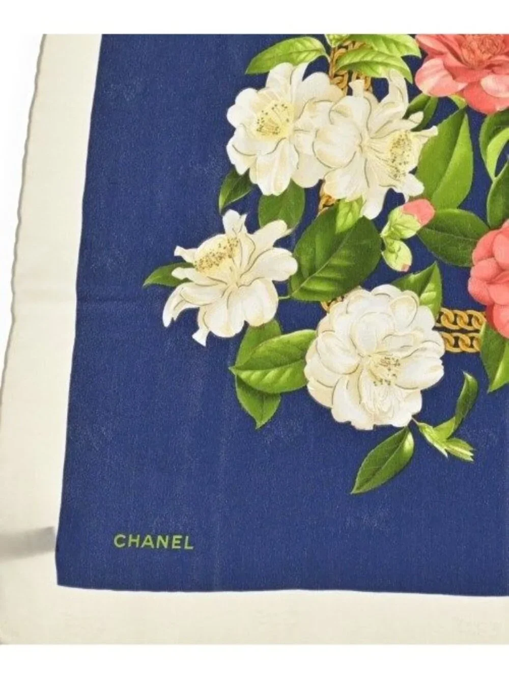 Chanel Bandana Scarf Navy